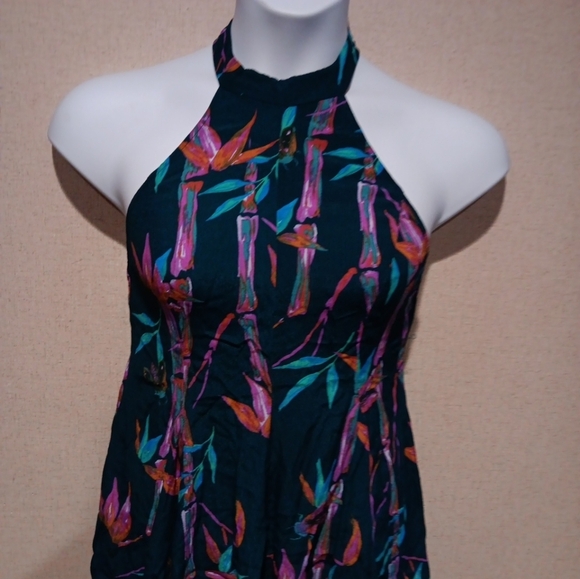 Kimchi Blue Teal Floral Dress Size S - Picture 3 of 5